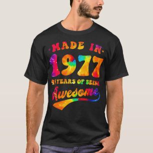 Camiseta 44 años del tie tye de cumpleaños hecho asombroso 