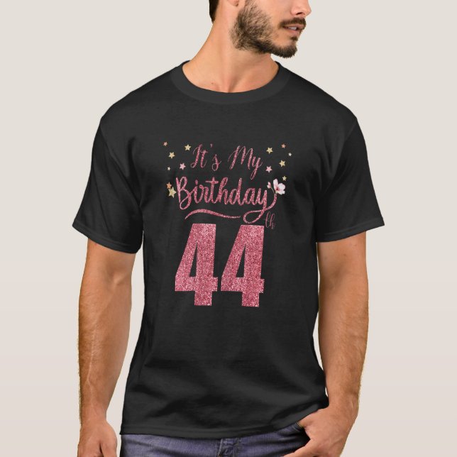 Camiseta 44 años, es mi cumpleaños, increíble fiesta de cum (Anverso)