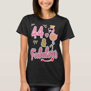 Camiseta 44 años y fabuloso 44 cumpleaños