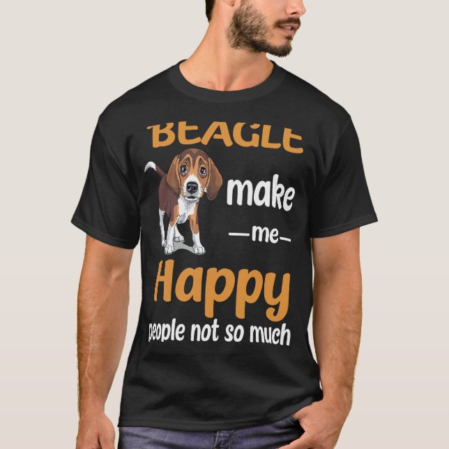 Camiseta 44 Beagle Hazme Feliz (Anverso)