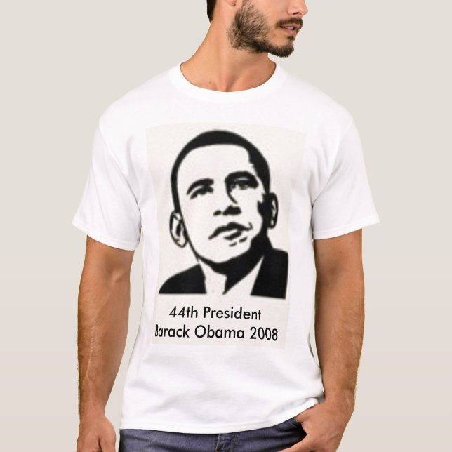 Camiseta 44.o Presidente Barack Obama 2008 (Anverso)