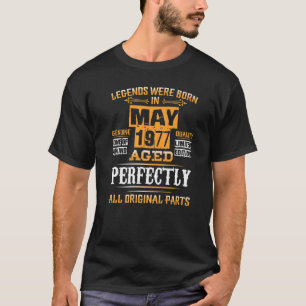 Camiseta 45º Cumpleaños De Leyendas Nacido En Mayo De 1977