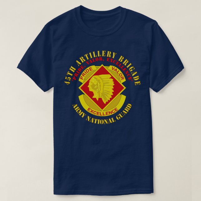 Camiseta 45.ª Brigada de Artillería Orgullo Valor Excelenci (Diseño del anverso)