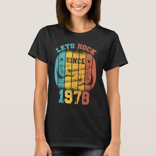 Camiseta 45.ª cosecha de cumpleaños 1978 Guit retro de 45 a (Anverso)