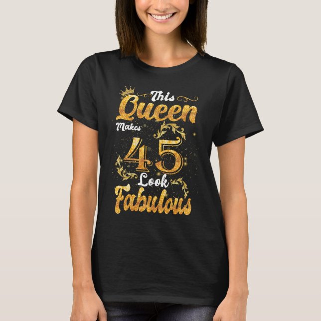Camiseta 45.ª fiesta de cumpleaños de mujeres (Anverso)