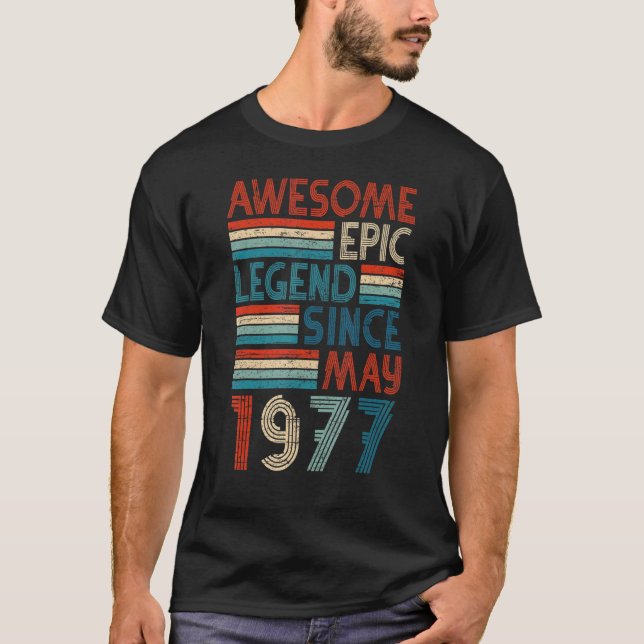 Camiseta 45.ª Leyenda épica asombrosa desde mayo de 1977 (Anverso)