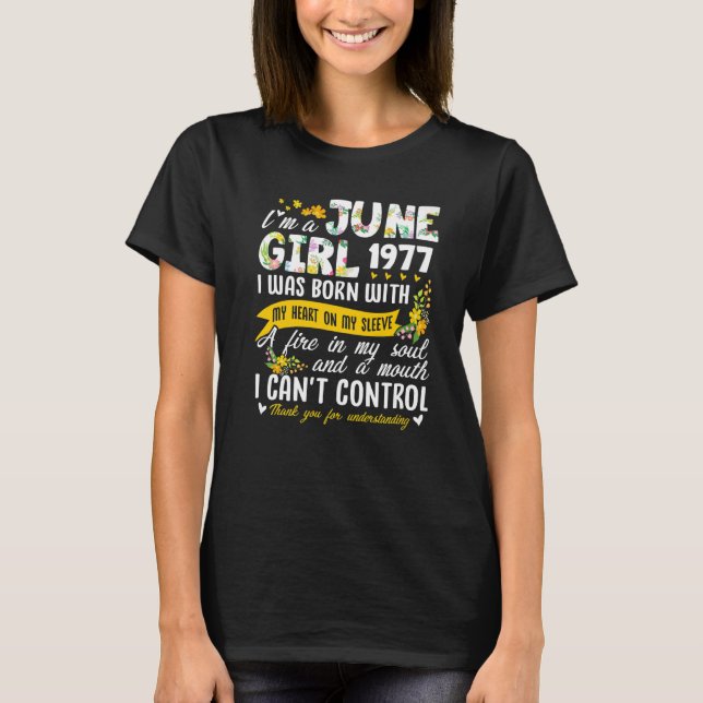 Camiseta 45.º Chica de la Floral de cumpleaños, junio de 19 (Anverso)