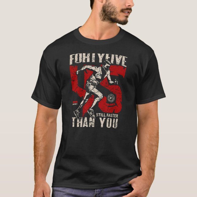 Camiseta 45.º Cumpleaños Corriendo 45 Años (Anverso)