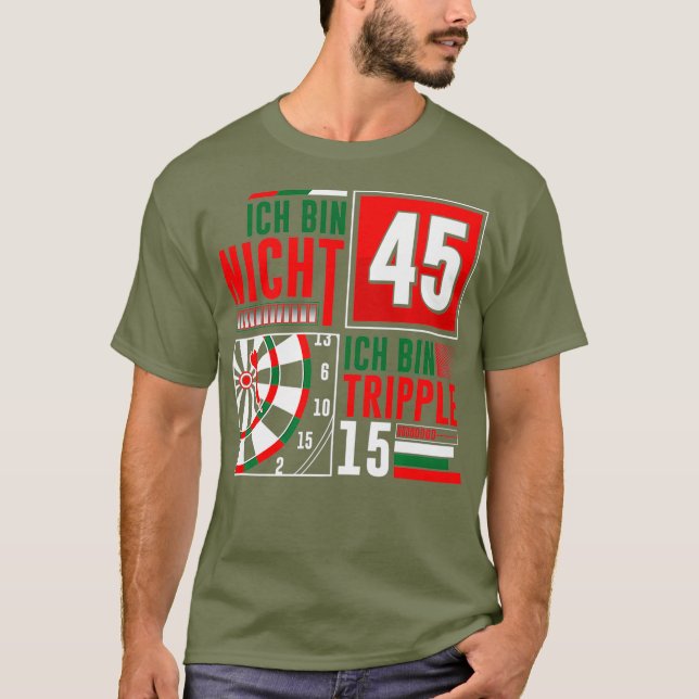 Camiseta 45.º Cumpleaños Dardos Graciosos Diciendo Dardos (Anverso)