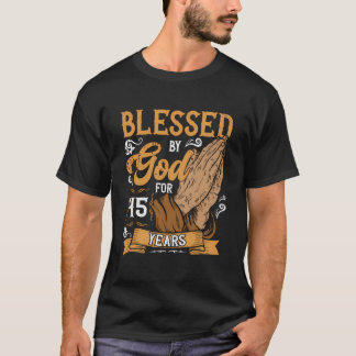 Camiseta 45.º Tema Religioso De Cumpleaños Bendecido Por Di