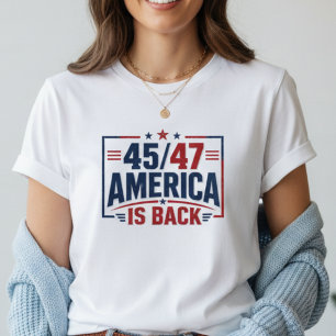 Camiseta 45-47 América Está de Regreso Patriótico de Mujere