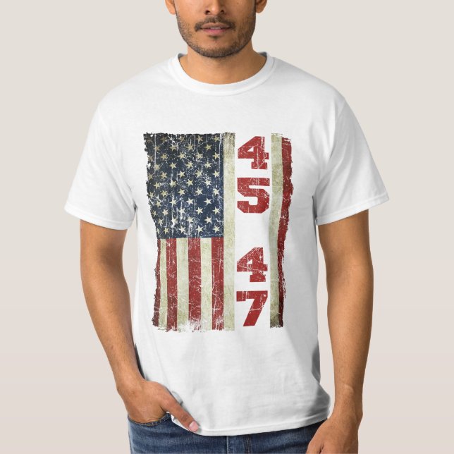 Camiseta 45 47 Bandera de los Estados Unidos de América de  (Anverso)