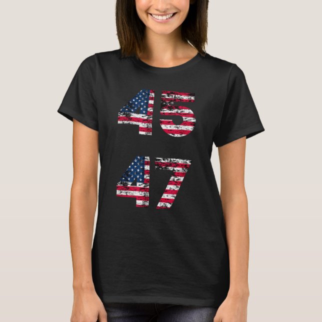Camiseta 45 47 Donald Trump 2024 Apoyo a Trump en las elecc (Anverso)
