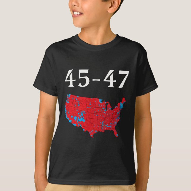 Camiseta 45 47 Mapa electoral de Trump 2024 (Anverso)