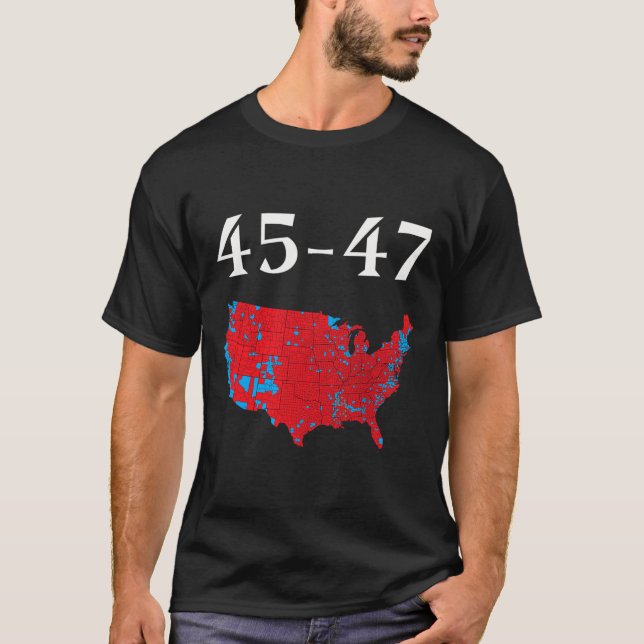 Camiseta 45 47 Mapa electoral de Trump 2024 (Anverso)