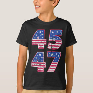 Camiseta 45 47 Presidente Patriótico Trump Dos Veces En Vid