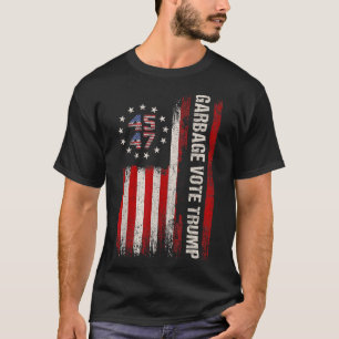 Camiseta 45 47 Trump 2024 Elección Bandera Estadounidense V