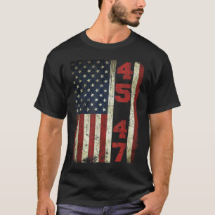 Camiseta 45 47 Trump Viste Bandera Estadounidense 2025 Pres