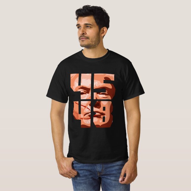 Camiseta 45 48 Tee de valor de Trump (Anverso completo)