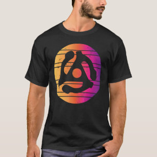 Camiseta 45 Adaptador de grabación de música 60s 70s