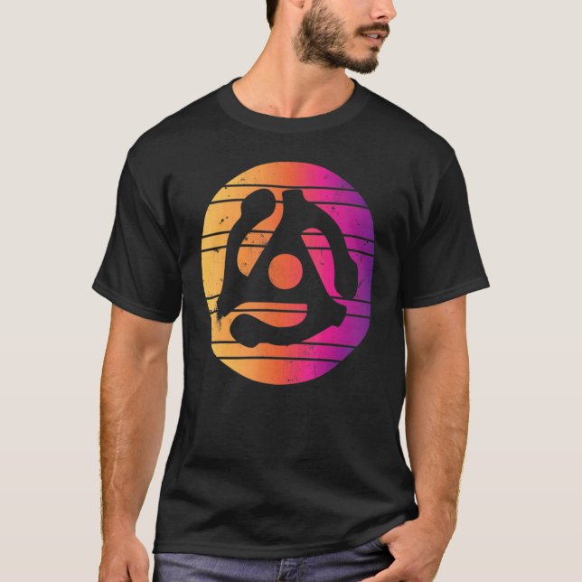 Camiseta 45 Adaptador de grabación de música 60s 70s (Anverso)