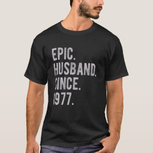 Camiseta 45° Aniversario Boda De Su Esposo Épico Sinc