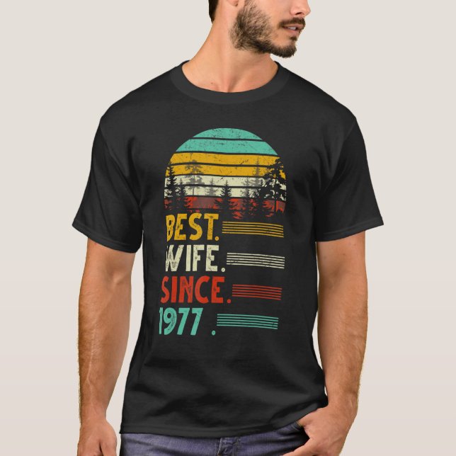Camiseta 45° Aniversario Boda Funny Mejor Esposa Desde 1997 (Anverso)