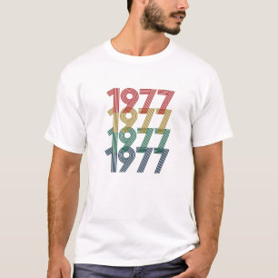 Camiseta 45 Aniversario De 1977 Nacido, Hombres