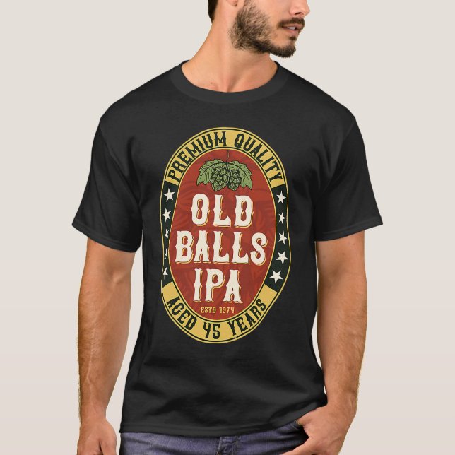 Camiseta 45 Aniversario de la cerveza IPA 1974 para el anti (Anverso)