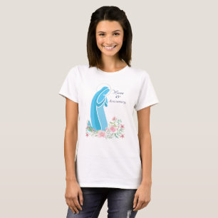Camiseta 45° Aniversario de la flor rosa monja de la vida r
