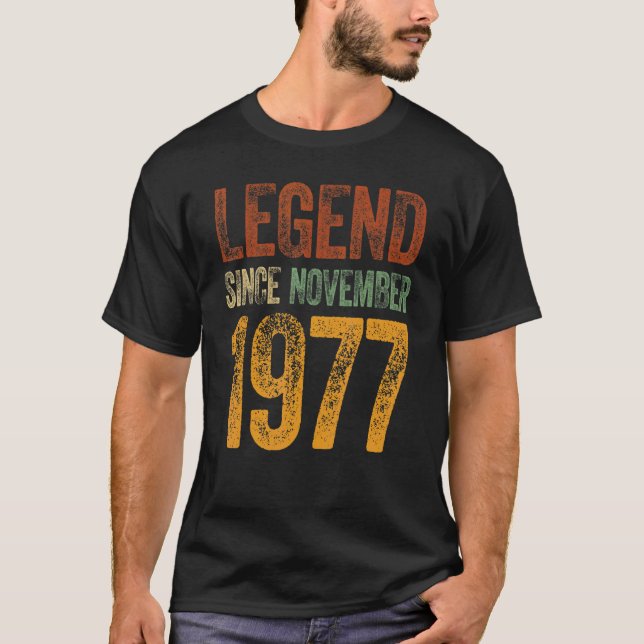 Camiseta 45 Aniversario de Noviembre Nacido 45 Años De Leye (Anverso)