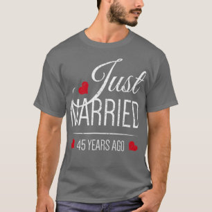 Camiseta 45 Aniversario del Boda recién Casado 45 Años A