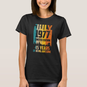 Camiseta 45 Años Aterradores Desde Julio De 1977 Vin