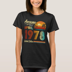 Camiseta 45 años de edad increíble desde el 19 de abril
