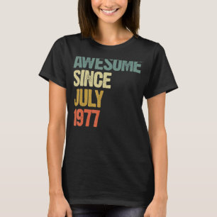 Camiseta 45 años de edad increíble desde julio de 1977 45º 