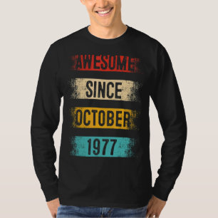 Camiseta 45 años de edad increíble desde octubre de 1977 45