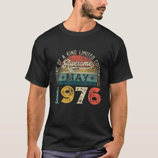 Camiseta 45 Años Decoraciones Mayo 1976 Hombres Mujeres 45  (Anverso)