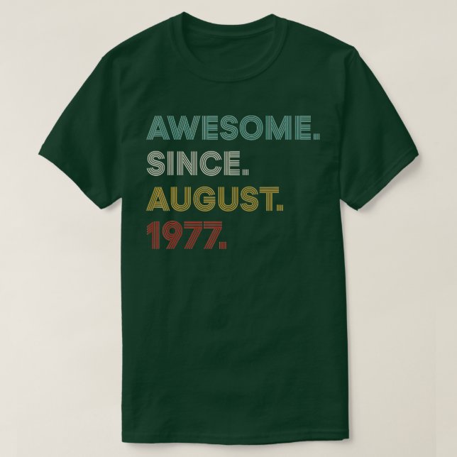 Camiseta 45 Años Fabuloso desde el 19 de Agosto (Diseño del anverso)