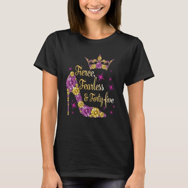 Camiseta 45 Años Feroz Y Cuarenta Y Cinco Con Cr (Anverso)