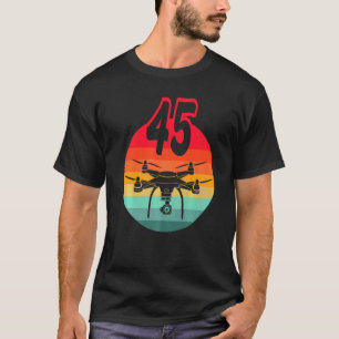 Camiseta 45 Años I Drones Retro De Control Remoto Con C