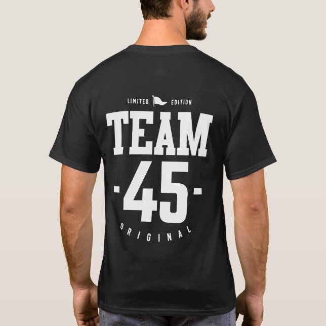 Camiseta 45 años - regalo gracioso de cumpleaños 45 (Reverso)