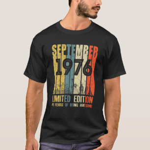 Camiseta 45 Años Septiembre 1976 Edición Limitada 45ª Bi