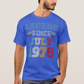 Camiseta 45 añosDesde julio de 1978 45º cumpleaños