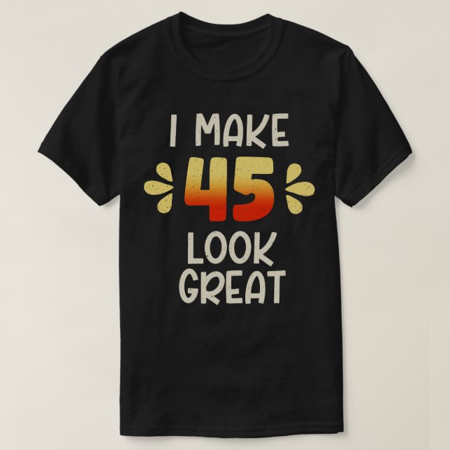 Camiseta 45 cumpleaños (Diseño del anverso)