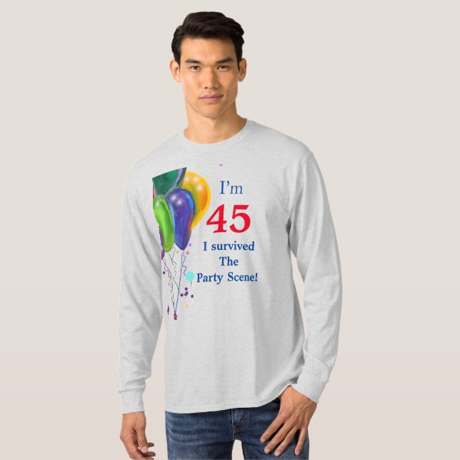Camiseta 45 cumpleaños  (Anverso completo)