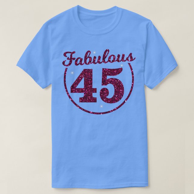 Camiseta 45 cumpleaños (Diseño del anverso)