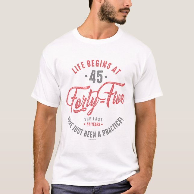 Camiseta 45 cumpleaños (Anverso)