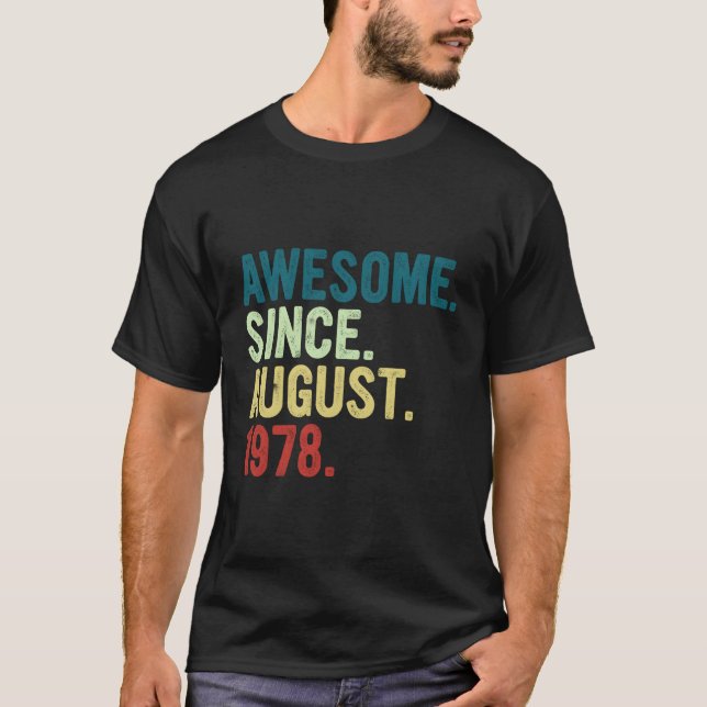 Camiseta 45 Increíble Desde Agosto De 1978 45 (Anverso)