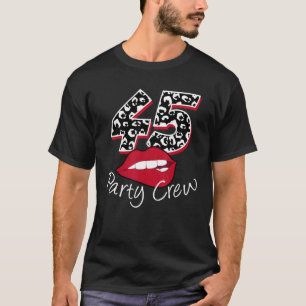 Camiseta 45 Party Crew Drinking Beer 45th Birthday Team Dri
