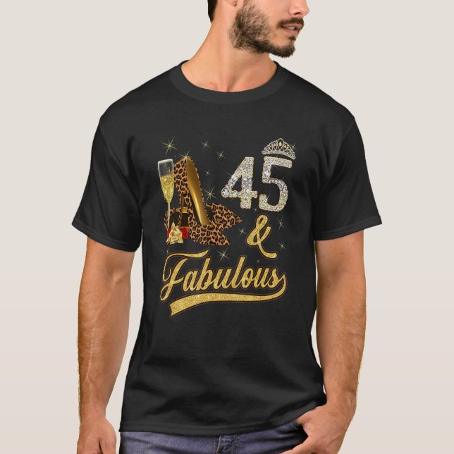 Camiseta 45 y fabuloso leopardo vitivinícola 45º Rosa de cu (Anverso)